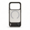 Capa Evelatus MagSafe com revestimento de borracha e suporte para Apple iPhone 18 Pro, cinzento fumado