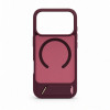 Capa Evelatus MagSafe com revestimento de borracha e suporte para Apple iPhone 18 Pro, bordô