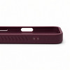 Capa Evelatus MagSafe com revestimento de borracha e suporte para Apple iPhone 18 Pro, bordô