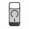 Capa Evelatus MagSafe com revestimento de borracha e suporte para Apple iPhone 18 Pro Max, cinzento fumado