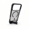 Capa Evelatus MagSafe com revestimento de borracha e suporte para Apple iPhone 18 Pro Max, cinzento fumado
