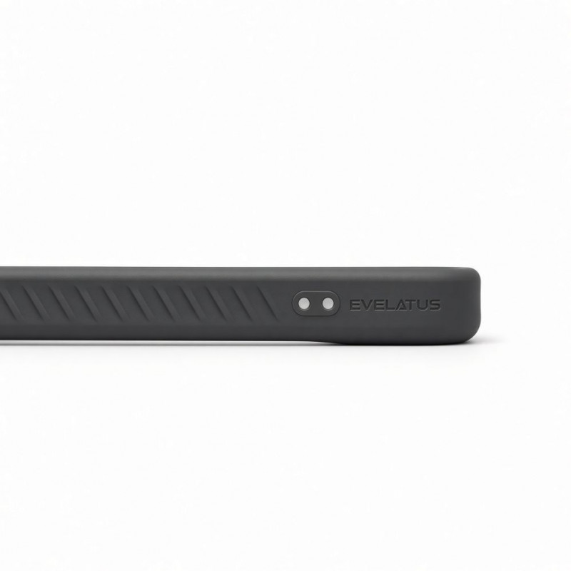 Capa Evelatus MagSafe com revestimento de borracha e suporte para Apple iPhone 18 Pro Max, cinzento fumado