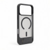 Capa Evelatus MagSafe com revestimento de borracha e suporte para Apple iPhone 18 Pro Max, cinzento fumado