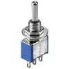 Interruptor basculante em miniatura Goobay ON-OFF-ON com terminais de solda