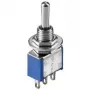 Interruptor basculante em miniatura Goobay ON-OFF-ON com terminais de solda