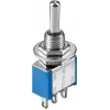 Interruptor basculante em miniatura Goobay ON-OFF-ON com terminais de solda