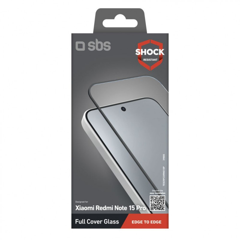 Película de vidro temperado Full Cover SBS para Xiaomi Redmi Note 15 Pro