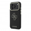 Capa Guess SW em PU granulado e logótipo grande em resina para Apple iPhone 18 Pro, preto