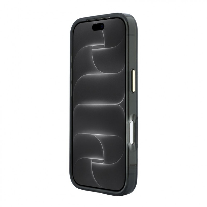 Capa Karl Lagerfeld HC MagSafe IML Peekaboo Print & Metal Frame para Apple iPhone 18 Pro Max, preto