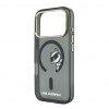 Capa Karl Lagerfeld HC MagSafe IML Peekaboo Print & Metal Frame para Apple iPhone 18 Pro, preto