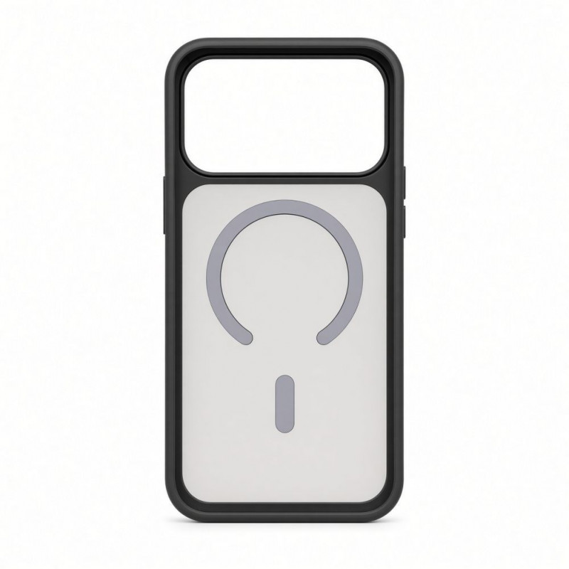 Evelatus Apple iPhone 18 Pro Max Silver-Shield Skin Feel capa MagSafe 2 em 1, mate cinzento fumo