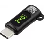 Renkforce adaptador USB-C® [1x ficha USB-C® - 1x conector fêmea USB-C® (Power Delivery)] indicador LED de carregamento (tensão/corrente/potência), 8K UHD