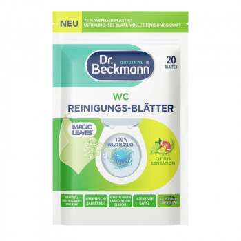 Panos de limpeza para WC Dr. Beckmann Magic Leaves, Citrus Sensation, 20 unid.