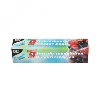Sacos de congelação PAPSTAR polietileno (PE) 1,0 l