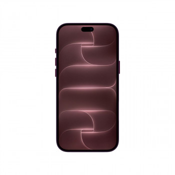 Capa de pele Just Must JM com MagSafe para iPhone 18 Pro Max, roxa