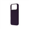 Capa de pele Just Must JM com MagSafe para iPhone 18 Pro Max, roxa