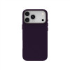 Capa de pele Just Must JM com MagSafe para iPhone 18 Pro Max, roxa