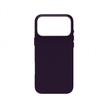 Capa de pele Just Must JM com MagSafe para iPhone 18 Pro, roxa
