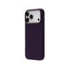 Capa de pele Just Must JM com MagSafe para iPhone 18 Pro, roxa