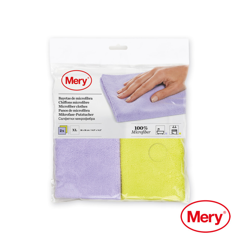MERY panos de limpeza em microfibra, 2 unid., 38x36 cm