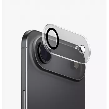 UNIQ Optix Clearshield Frameguard vidro protetor da lente da câmara para iPhone Air, cristalino, com aplicador
