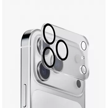 UNIQ Optix Clearshield Frameguard vidro protetor da lente da câmara para iPhone 18 Pro Max, cristalino, com aplicador