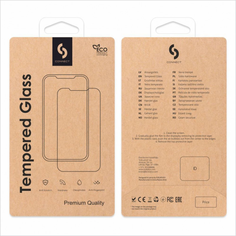Película de vidro protetora 2.5D Full Cover antiestática Connect para Apple iPhone 16 Pro