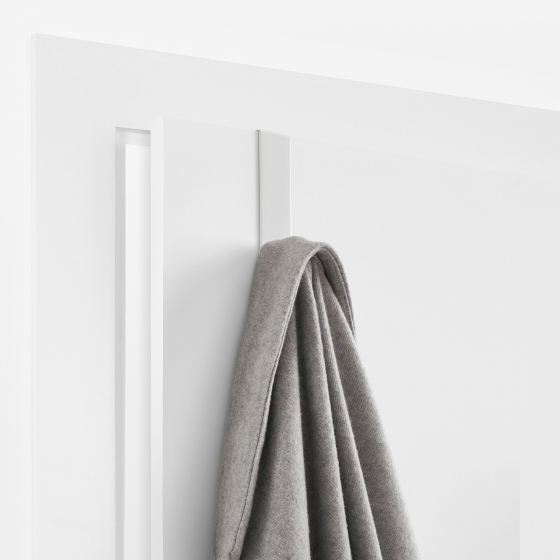 Rayen gancho de porta para pendurar, 1 gancho, branco