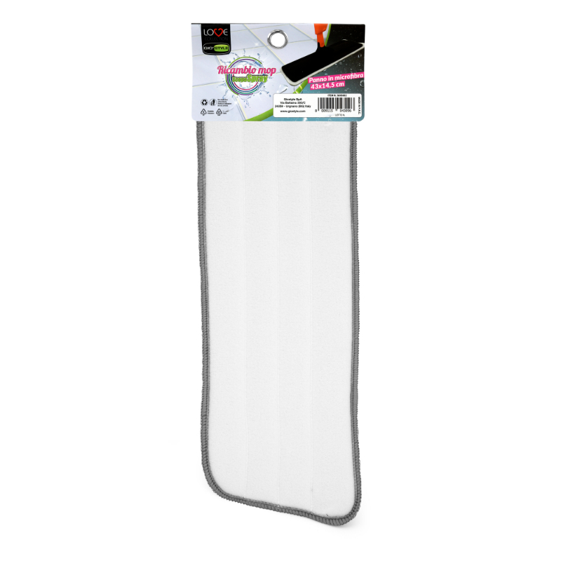 Pano de microfibra substituível Giostyle para escova de chão com pulverizador 40cm