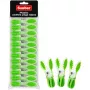 Molas de roupa de plástico Sauber 12 unid. verdes