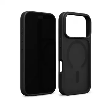 Capa Crong Matte Magnetic MagSafe para iPhone 18 Pro / 17 Pro, preta