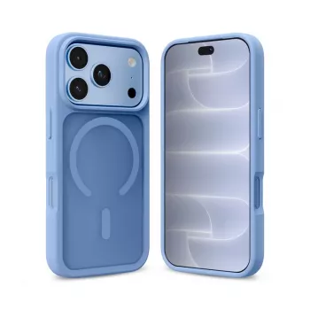 Capa Crong Matte Magnetic MagSafe para iPhone 18 Pro / 17 Pro, azul