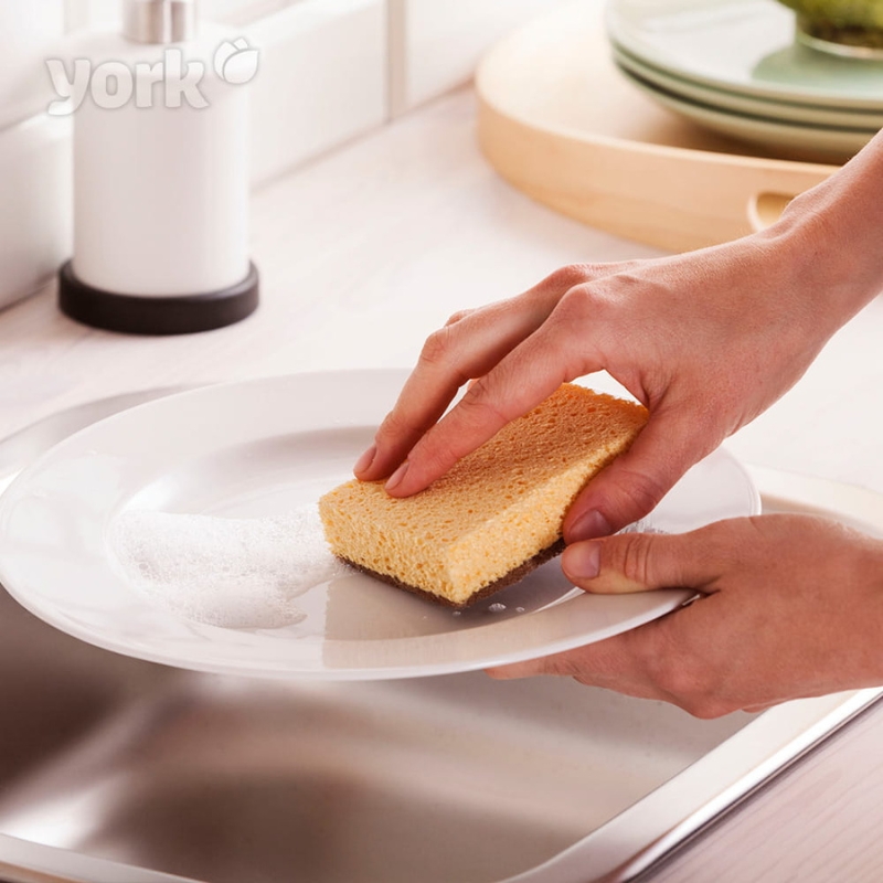Esponja de celulose natural ecológica York Eco para lavar a louça ECO 2 unid.