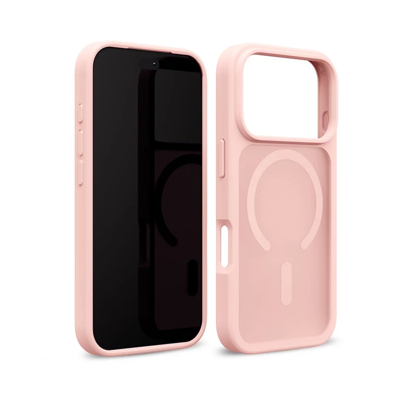 Capa Crong Matte Magnetic MagSafe para iPhone 18 Pro / 17 Pro, rosa