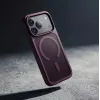 Capa Crong Matte Magnetic MagSafe para iPhone 18 Pro / 17 Pro, vermelho borgonha