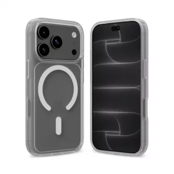 Capa Crong Matte Magnetic MagSafe para iPhone 18 Pro / 17 Pro, branca