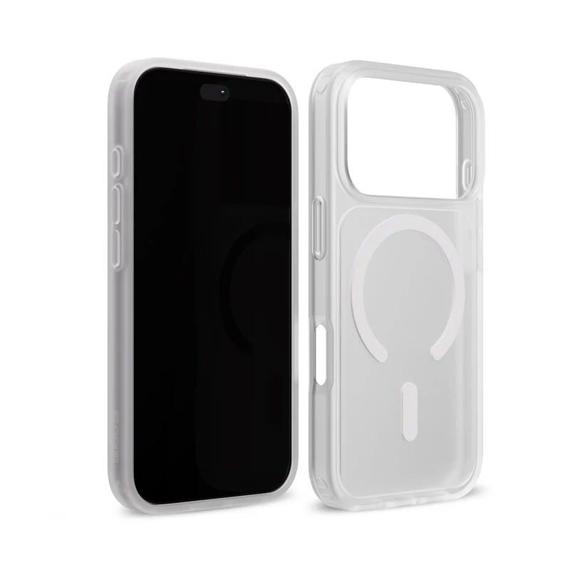 Capa Crong Matte Magnetic MagSafe para iPhone 18 Pro / 17 Pro, branca