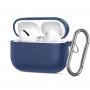 Capa em silicone Tech-Protect Silicone Hook para Apple AirPods Pro 3, azul-marinho