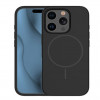 Capa em silicone Soft Touch iLike com íman para Apple iPhone 16 Pro Max, preto