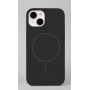 Capa em silicone Soft Touch iLike com íman para Apple iPhone 15, preto