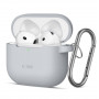 Capa Tech-Protect Crayon Silicone Hook para Apple AirPods 4, cinzento