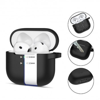 Capa Tech-Protect Silicone Hook para Apple AirPods 4, preto
