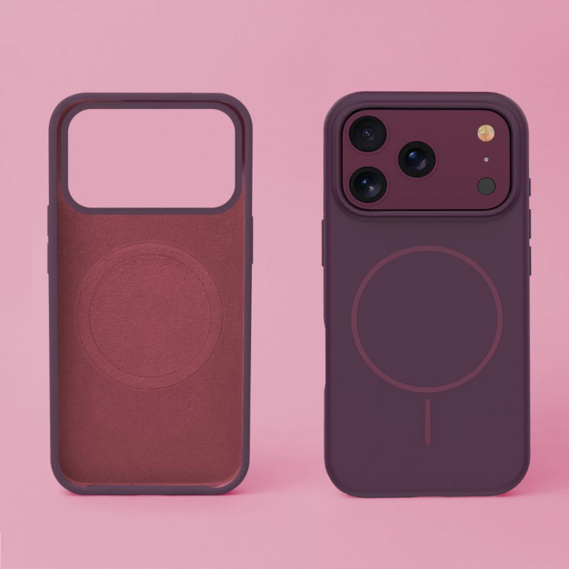 Capa TFO Silicone Thin Mag para iPhone 17 Pro Max / iPhone 18 Pro Max 6.9 polegadas, cereja-escuro