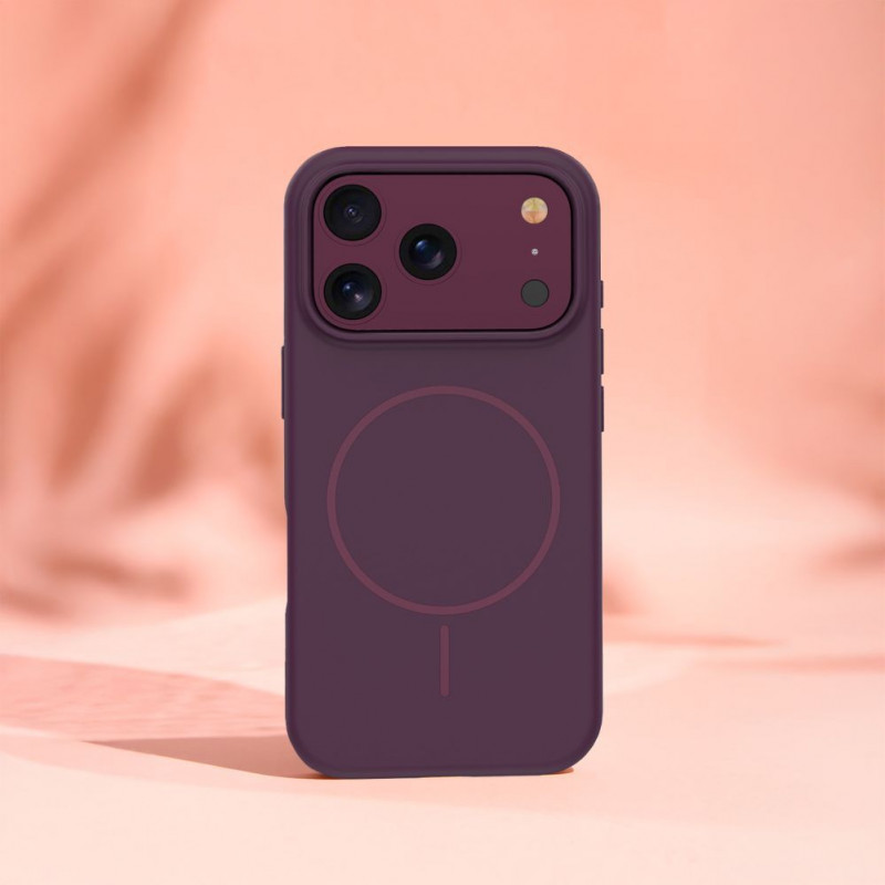 Capa TFO Silicone Thin Mag para iPhone 17 Pro Max / iPhone 18 Pro Max 6.9 polegadas, cereja-escuro