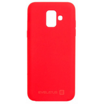 Evelatus Samsung A6 2018 capa de silicone Nano Soft Touch TPU vermelho