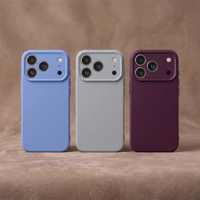 TFO capa de silicone para iPhone 17 Pro Max 6.9 / 18 Pro Max 6.9, azul-céu