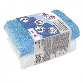 Esponjas antibacterianas York Bacteria Stop para superfícies sensíveis, 2 unid., branco/azul