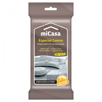 Toalhetes Micasa para superfícies de couro, 15 unid.