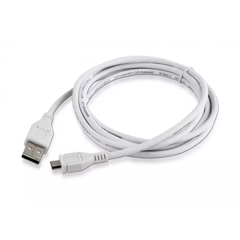 Gembird Cabo USB 2.0 A para Micro-USB B CCP-mUSB2-AMBM-6-W, 1,8 m, branco