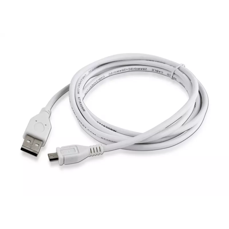 Gembird Cabo USB 2.0 A para Micro-USB B CCP-mUSB2-AMBM-6-W, 1,8 m, branco